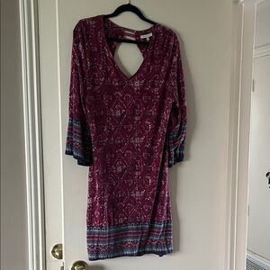 Skies Are Blue Maroon Dress